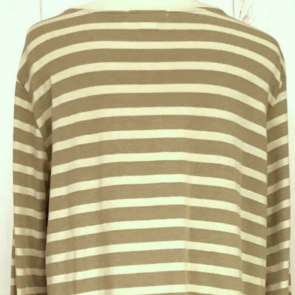 COLDWATER Creek Pima Knit Striped Long Sle… - Picture 3 of 4